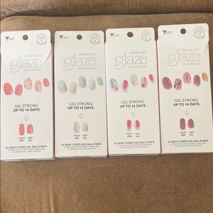Glaze Press-On Nails Pink and Red Collection